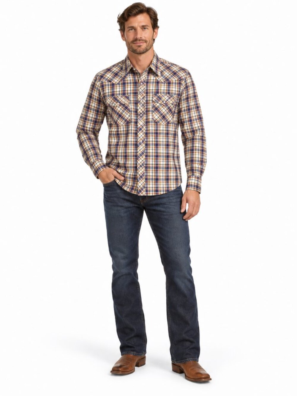 Vintage Levi’s Western Plaid Snap Shirt Made in Canada